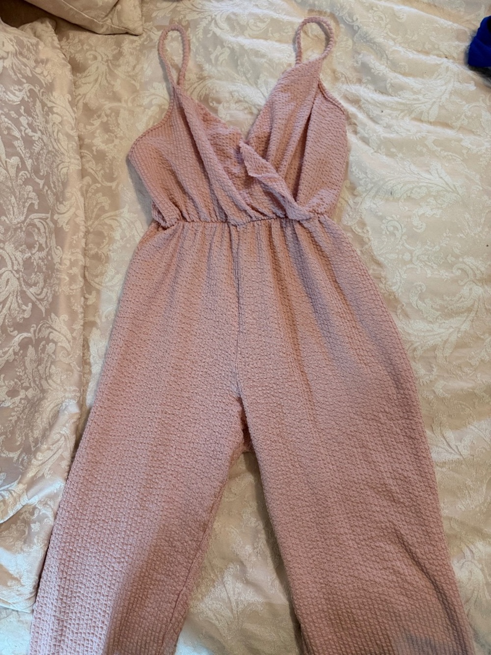 ROLLA COASTER SIZE LARGE L JUMPSUIT JUMPER PALE PINK TIED ANKLE LOT6395